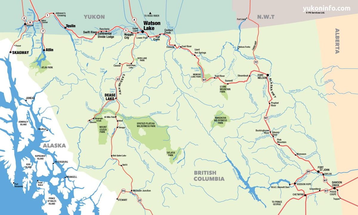 Kart over sør-british columbia