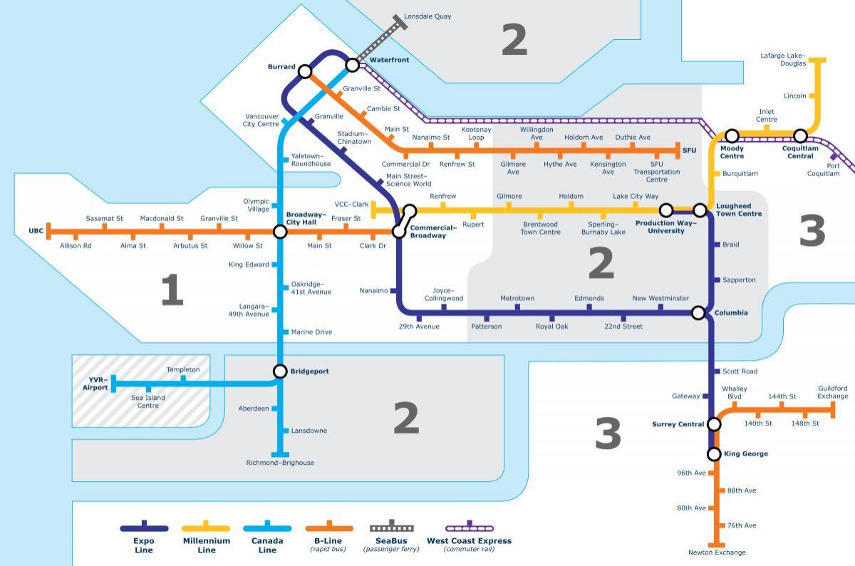 vancouver bc offentlig transport kart
