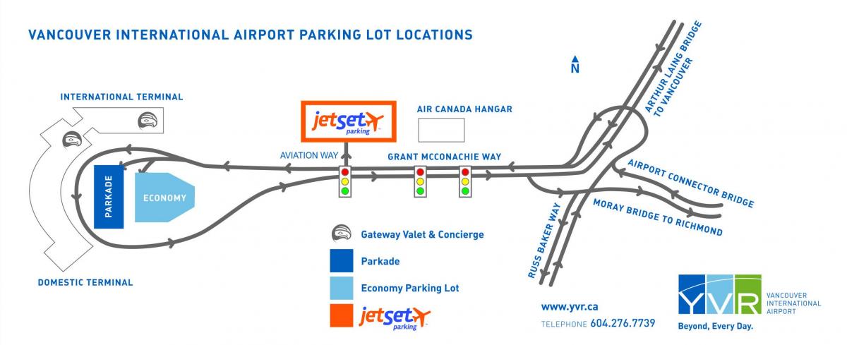 vancouver airport parkering kart