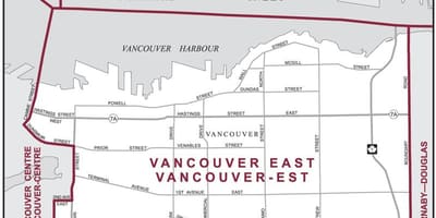 Kart over øst-vancouver 