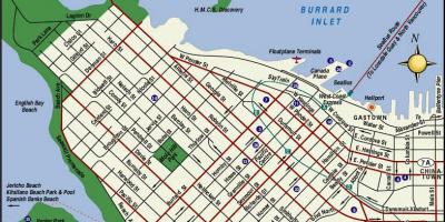 Vancouver bc attraksjoner kart