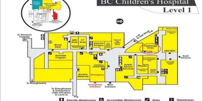 Kart av bc children ' s hospital