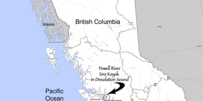 Kart av british columbia på