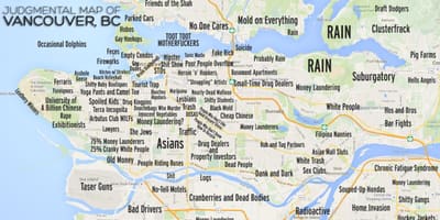 Fordomsfull kart av vancouver bc