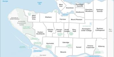 Greater vancouver-området kart