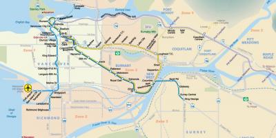 Kart over metro vancouver-området