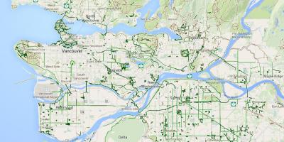 Kart over metro vancouver sykkeltur