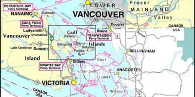 Vancouver island fergeruter kart