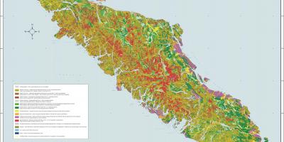 Kart av vancouver island geologi