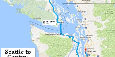 Vancouver island kart kjøring avstander