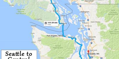 Vancouver island kart kjøring avstander