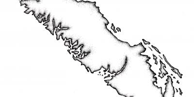 Kart av vancouver island omrisset