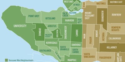 Kart av vancouver nabolaget