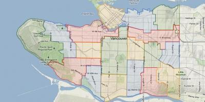 Vancouver skolestyret nedslagsfelt kart