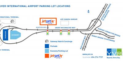 Vancouver airport parkering kart