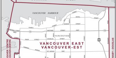 Kart over øst-vancouver 
